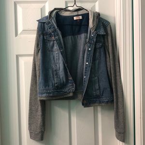 Denim hoodie jacket